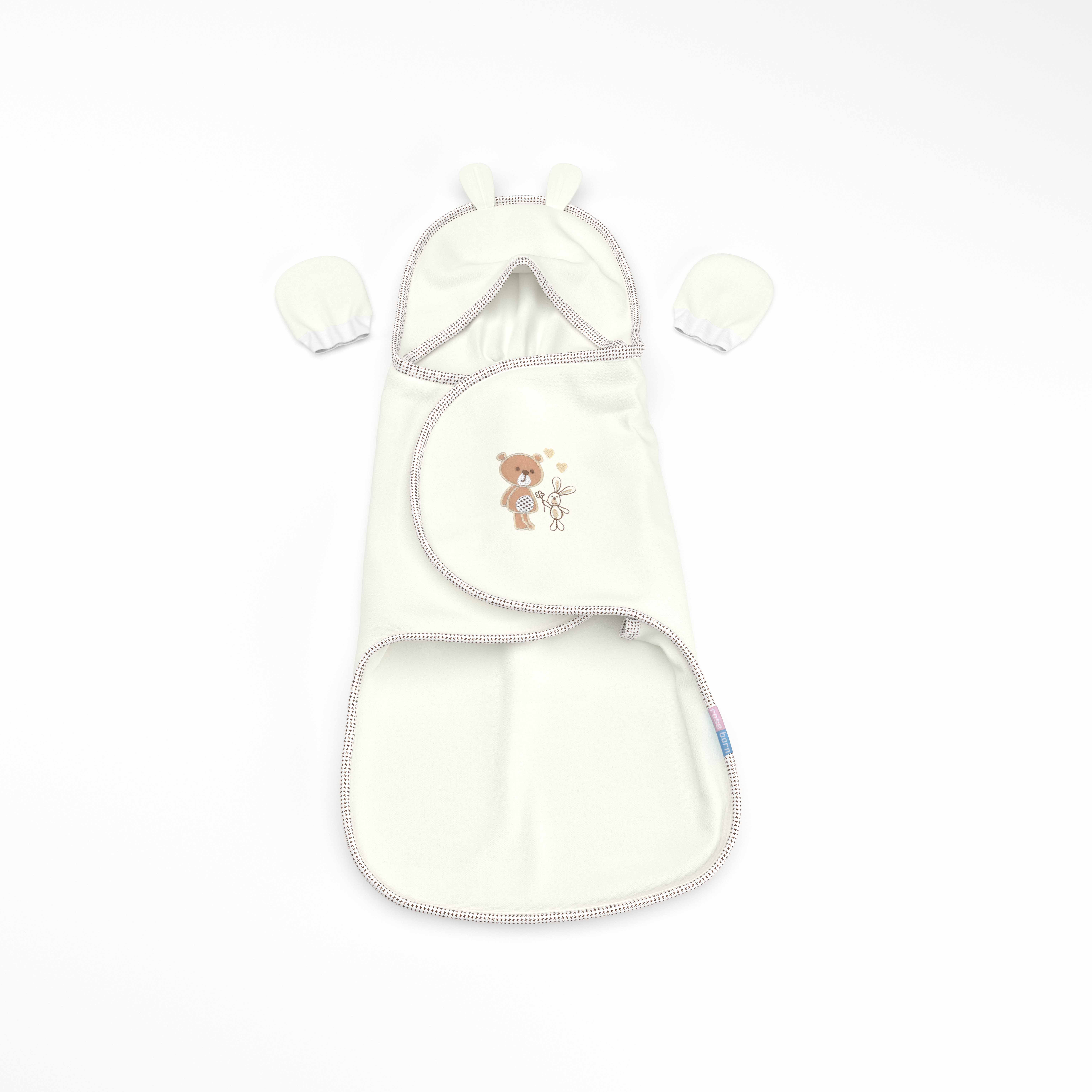 قنداق چسبی گلدوزی Bear And Kite